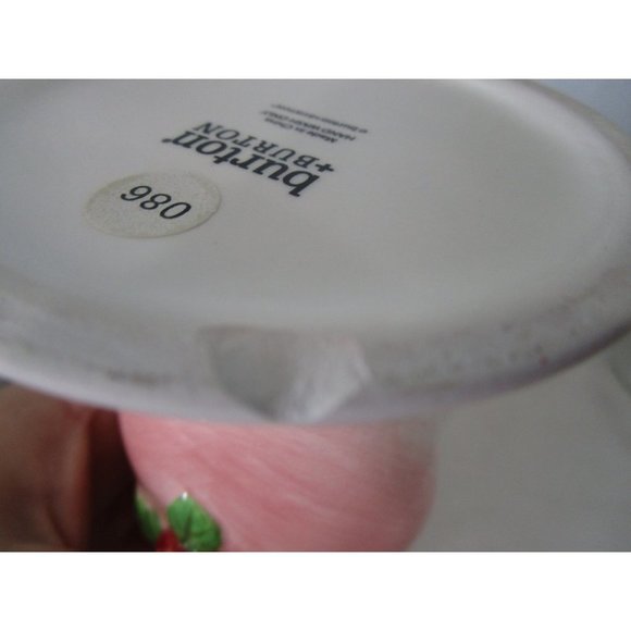 Ballet Slipper Point Shoe En Pointe Vase Pink Red Rose Accent Small Bottom Chip - Picture 10 of 12